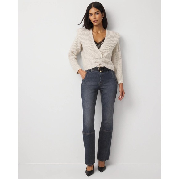White House Black Market Denim - NWT White House Black Market Zip Hem Bootcut Jeans High Rise 6R Classic Chic